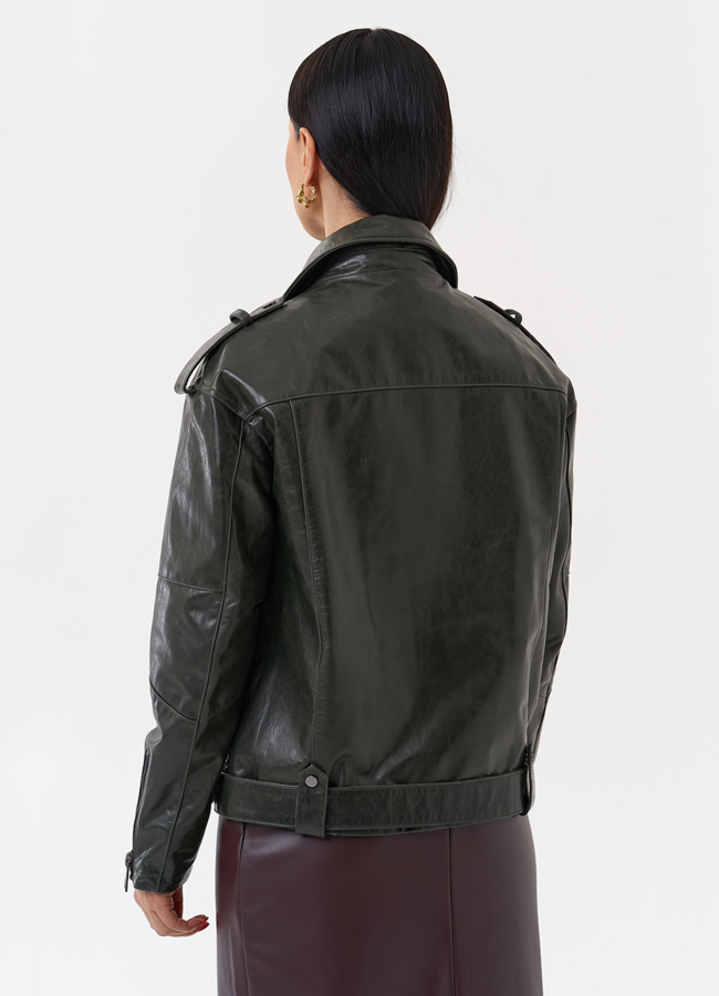 Косуха зеленая женская модель № 77877 в кредит