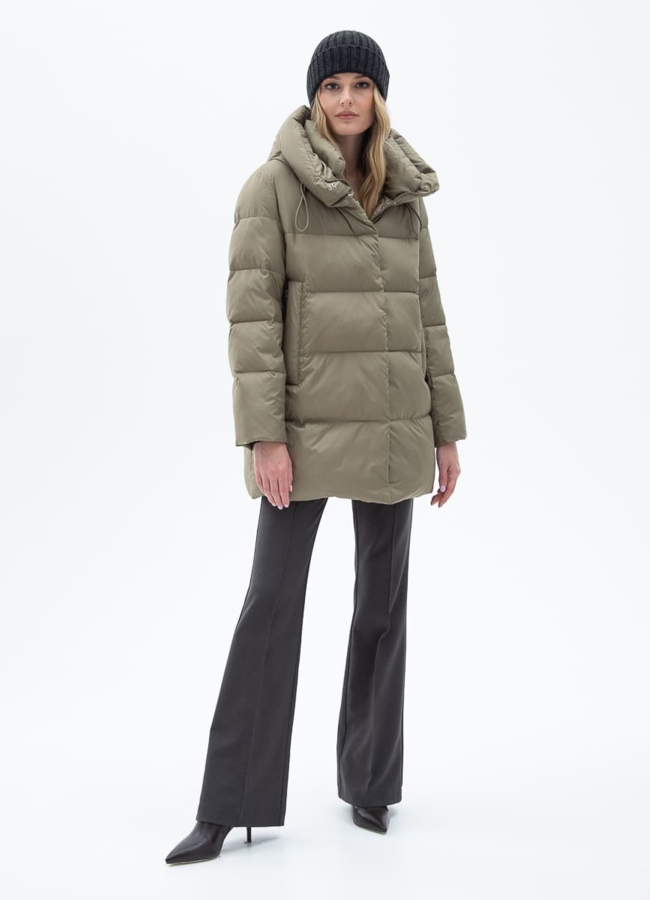 фото Женский пуховик с капюшоном модель № 31147