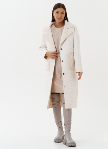 Двустороннее демисезонное пальто с экомехом