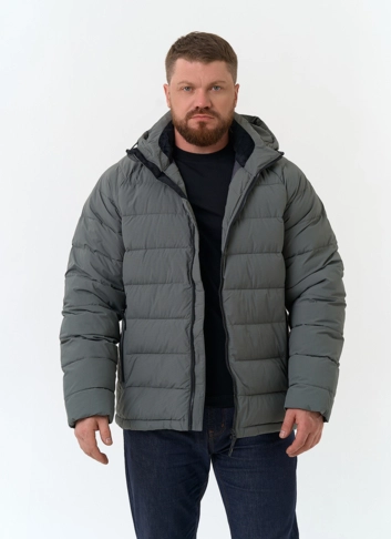 Мужской пуховик с капюшоном  фото