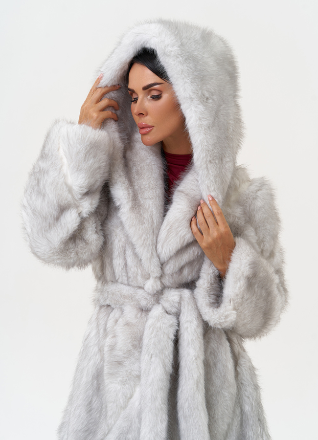 Длинная женская шуба из эко меха модель № 31244 в кредит