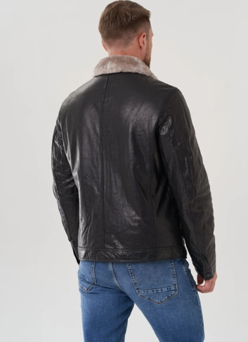 Куртка мужская из натуральной кожи  фото