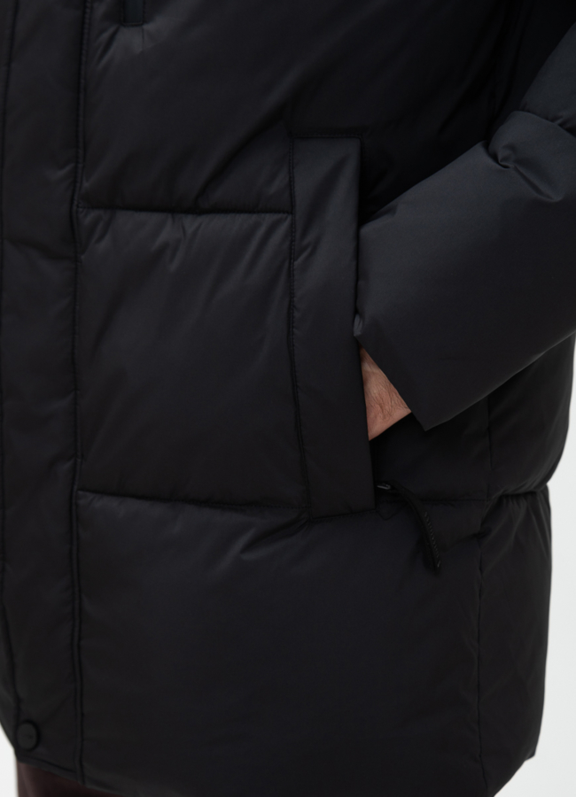 Мужской пуховик с капюшоном  модель № 28871 универмаг малина