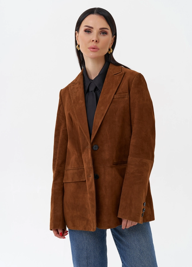 Женский замшевый жакет модель № 29925 универмаг малина